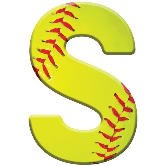 SOFTBALL ALPHABET, softball, baseball, font, letters, numbers, symbols