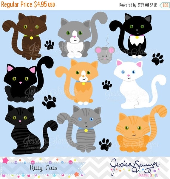 cat clip art etsy - photo #45