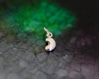 Bean Charm - Little Bean - Sterling Silver Bean - Silver Bean - Bean- Silver Bean - Lil Bean - Silver Bean Charm - Baby Bean - Beans