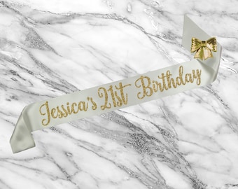 21st Birthday Sash, Best Friend Birthday, 21 st Birthday, Finally Legal, Finally Twenty One, Birthday Sash, Personalized Glitter Sash