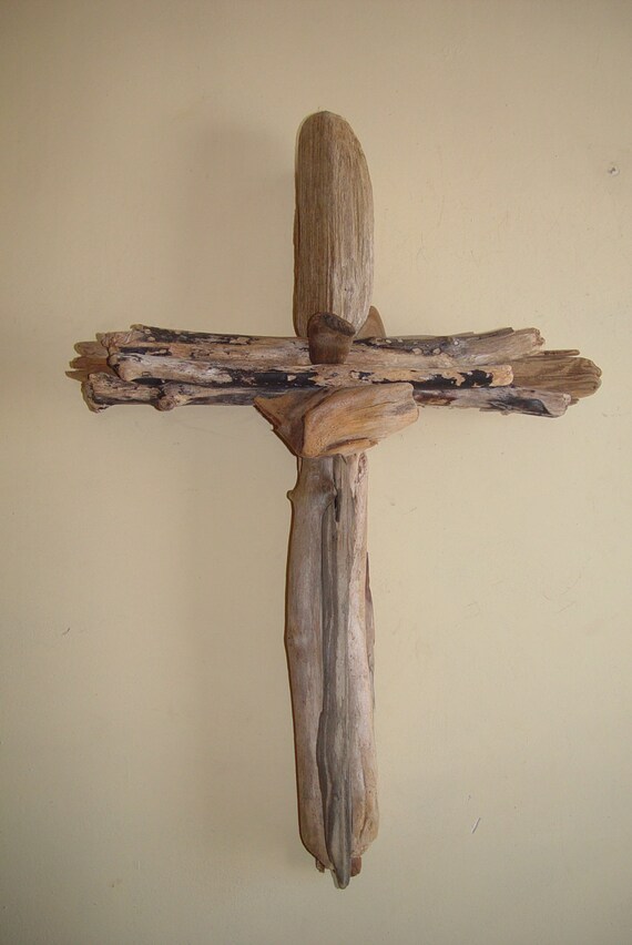 Medium Driftwood Wall Cross that reflects by EagleCountryCreation