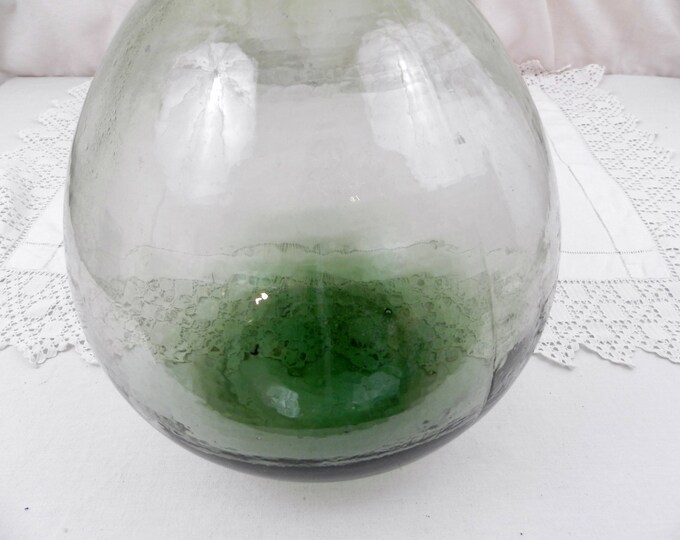 Antique French Green Glass Demijohn / Carboy 10 L / 2.64 Gallon, French Decor, French Country Decor, Rustic Cottage, Bottle Vase, Glass Vase Antique French Green Glass Demijohn / Carboy 10 L / 2.64 Gallon, French Decor, French Country Decor, Rustic Cottage, Bottle Vase, Glass Vase