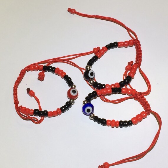 Beaded Evil Eye Infant & Toddler Protection Bracelet by Gypsyluvs