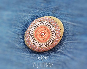 Hand Painted Rocks, Mandala Paperweight Available in Single or Sets