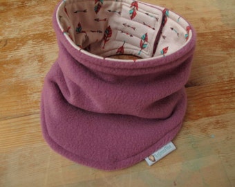Velcro Neck Warmer, Children's Neck warmer, Neck Warmer Canada, Reversible Neckwarmer, Purple NeckWarmer, Fleece Neckwarmer, Kids Neckwarmer