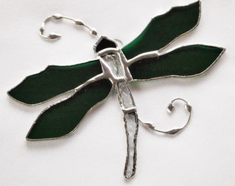 Stained Glass Dragonfly Suncatcher