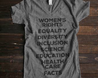 Nasty Woman Shirt Science March Shirt Such a Nasty Woman T Shirt Womens V Neck Womens Rights Science Shirt Political Shirt Womens Tshirts