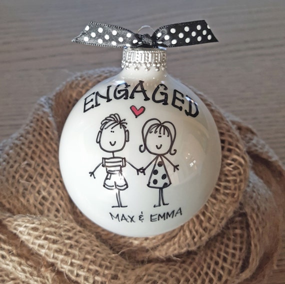 Engagement Gift Personalized Engagement Ornament Engaged