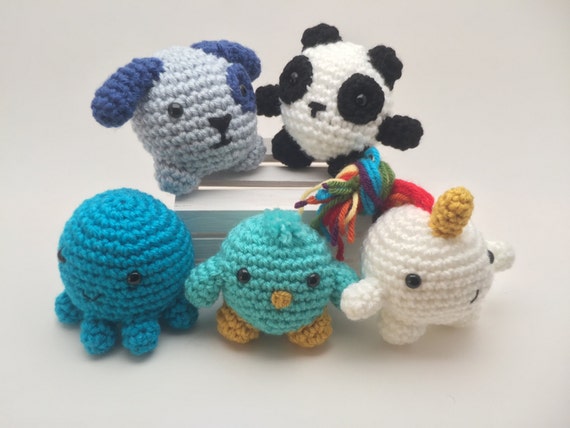 Mini Amigurumi Animalsset of 2crochet animalsstuffed