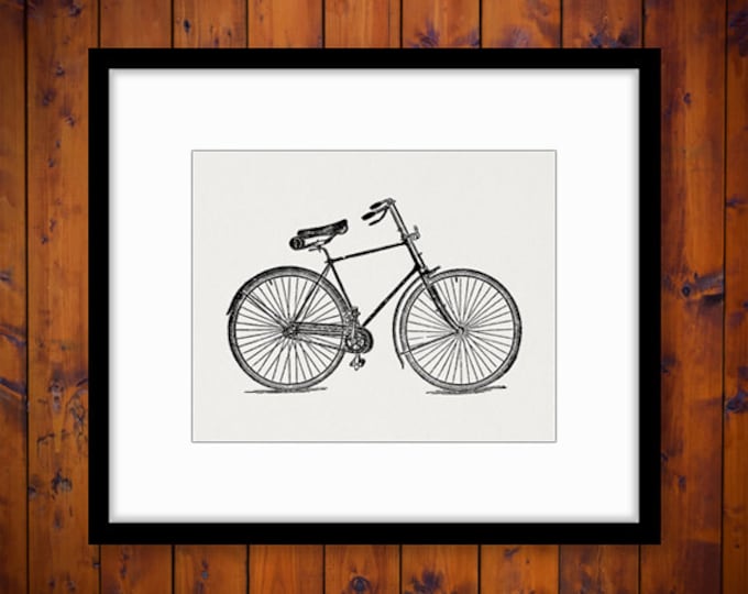 Printable Image Vintage Bicycle Graphic Download Digital Illustration Antique Clip Art Jpg Png Eps HQ 300dpi No.4268