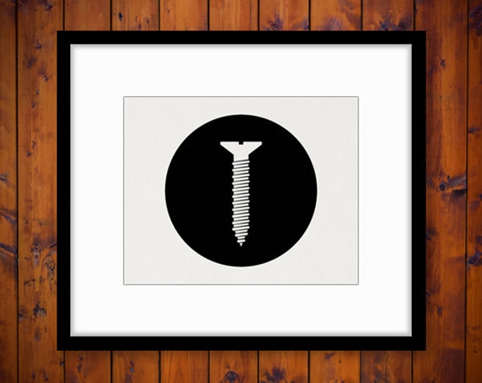 Printable Digital Screw Graphic Home Improvement Construction Icon Download Image Vintage Clip Art Jpg Png Eps HQ 300dpi No.4395