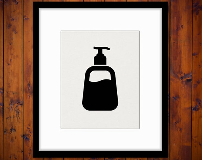 Printable Graphic Hand Soap or Lotion Icon Image Download Digital Vintage Clip Art Jpg Png Eps HQ 300dpi No.4326