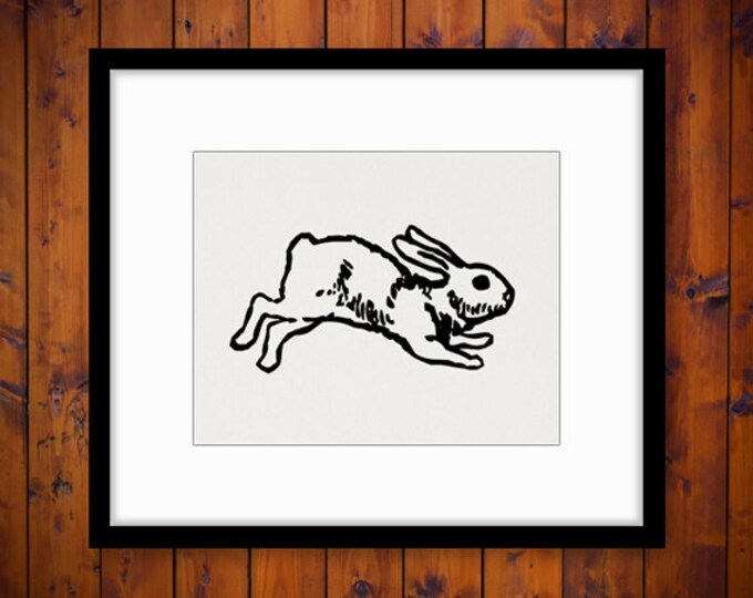 Bunny Printable Image Download Cute Rabbit Graphic Rabbit Digital Vintage Clip Art for Transfers Making Prints etc HQ 300dpi No.4621