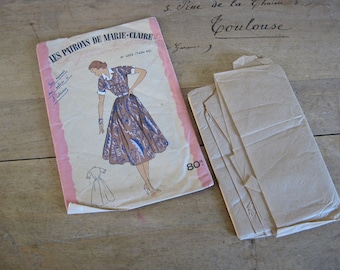 1950s dress pattern Les Patrons Marie-Claire no 4353