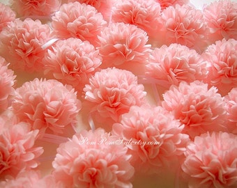 SALE - 30 Napkin paper pom pom / Napkin rings - Fast Shipping - Baby Shower / Birthday Party / Bridal Shower / Wedding Decoration