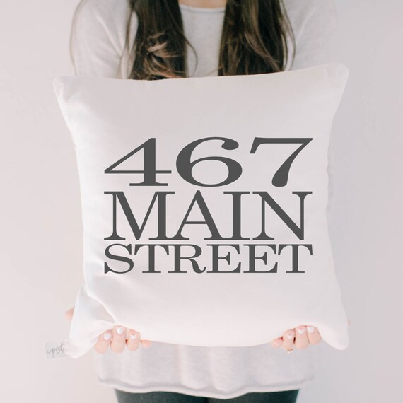 Personalized Throw Pillow Address Choose Your Favorite