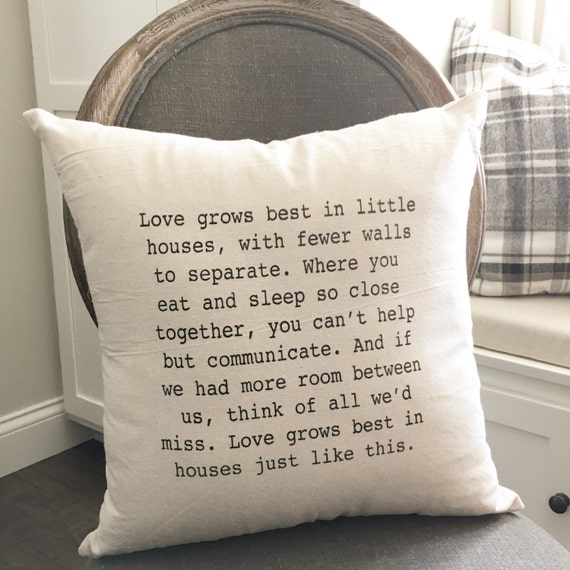 Items similar to Love grows best pillow cover on Etsy