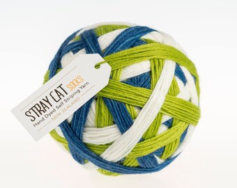 AOTEAROA - vibrant hand dyed self striping sock yarn