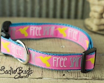 Free spirit dog collar - pink