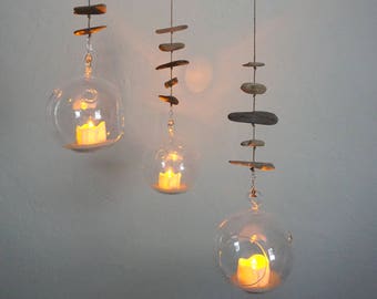 Terrarium, Driftwood, Terrarium Kit, DIY Terrarium, Hanging Plant, Drift Wood, Boho, Hippie, Home Decor, Mobile, Hanging Mobile