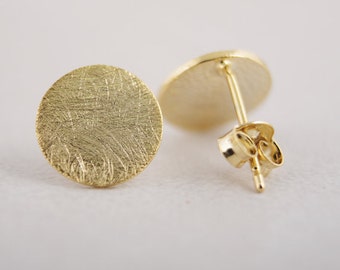 Flat Circle Stud Earrings | Minimalist Circle Earrings | Geometric Circle Earrings | Small Circle Earrings | Round stud