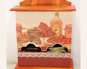 Tea box wooden tea box wood tea bag box wooden tea boxes tea bag storage candy dish candy bowl sugar bowl