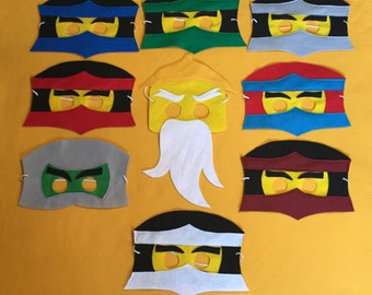 Ninjago, Ninja Mask, Ninja, Ninjago mask, Ninjago movie, (Set include 9 masks)