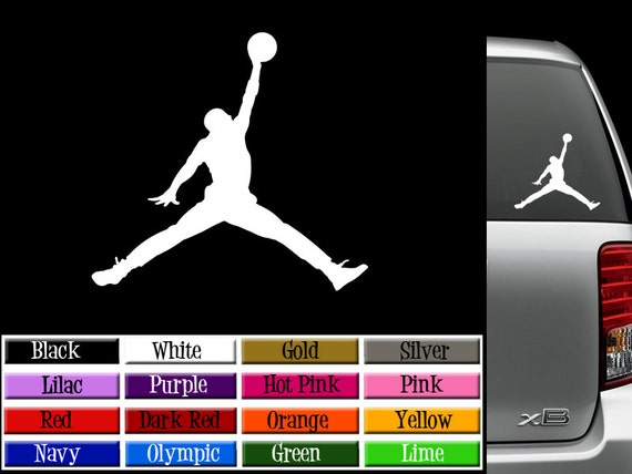 pink air jordan car decal pink air jordan car decal