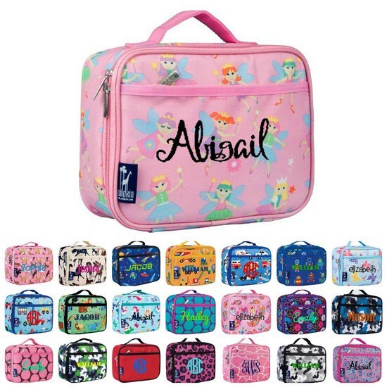Personalized Kids Lunch Box Bag Lunchbag Tote Insulated by