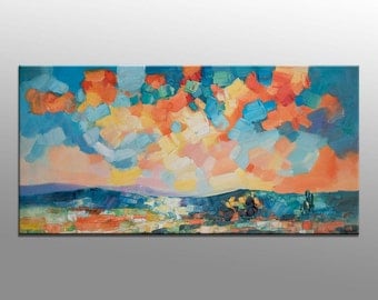 Oil Painting, Landscape Painting, Large Art, Canvas Art, Abstract Oil Painting, Original Art, Modern Art, Abstract Canvas Art, Autumn Art