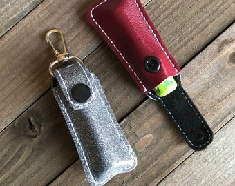 Lip Balm Holder, Lip Balm Keychain, Lip Balm Cozy, Chapstick Holder---You Choose 70 Colors!