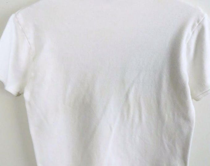 London Underground T-Shirt 1980s Women's London Subway Souvenir T-Shirt White Tee Size Medium