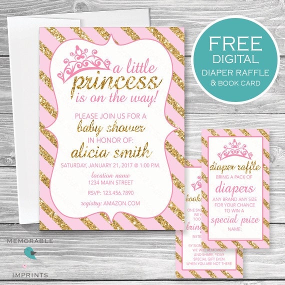 Free Printable Princess Baby Shower Invitations 3