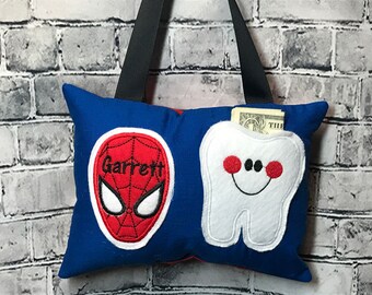 Tooth Fairy Pillow Boy or Girl Spiderman Toothfairy