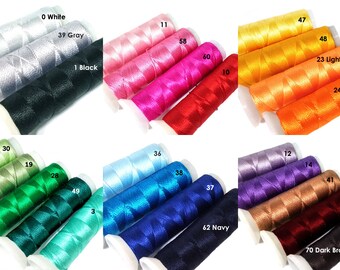 Set of 2 Colors Pure Thick Silk Threads Yarn for Quilting Sewing Tassel Embroidery 44 Yard 40 meters