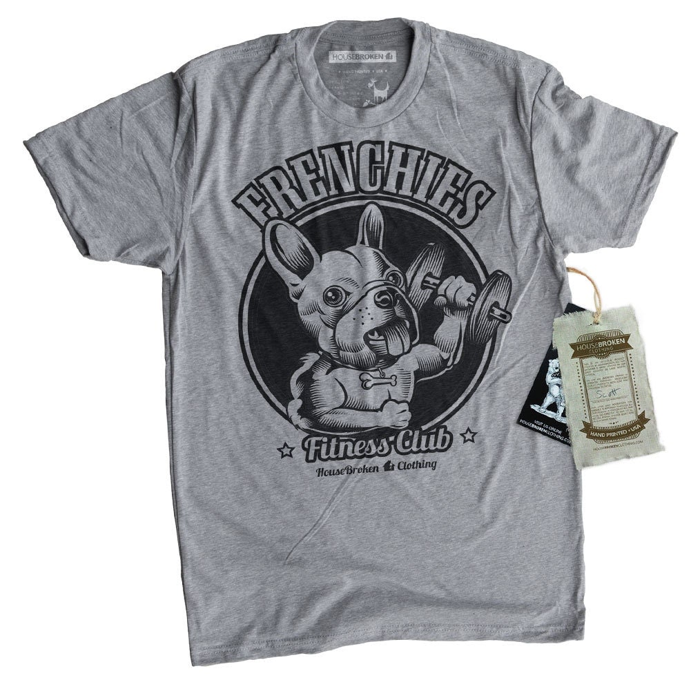 French Bulldog Shirt Mens Gym Exercise Workout Doberman