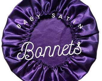 Baby Satin Bonnet, Baby Bonnet, Satin Lined Sleep Cap, 0-12 months