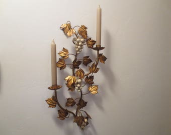 Wall Candle Decor italian wall sconce | etsy Wall Candle Decor italian wall sconce | etsy