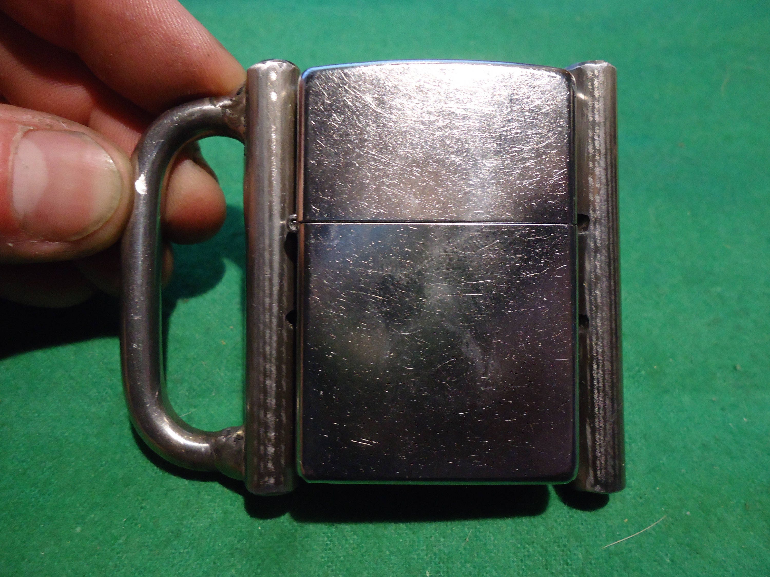 Zippo Lighter and Custom Belt buckle Holster stainless steel