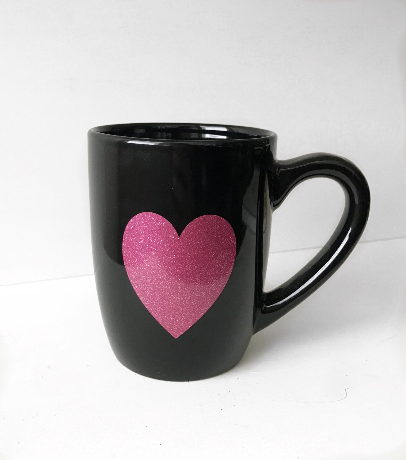 Pink Coffee Mug
 Pink Glitter Heart Coffee Mug Pink Heart Coffee Mug