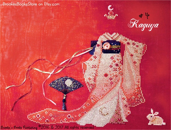 Brooke's Books #4 Kaguya - Fairy Tale Princess Dress Up - Cross Stitch Chart INSTANT DOWNLOAD