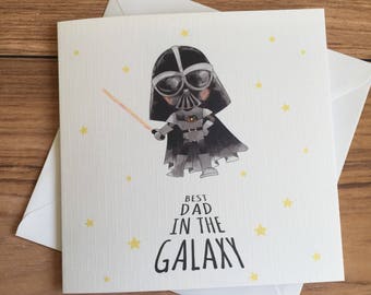 Greatest Dad / Greatest Daddy In The Galaxy • Father's Day Card • Birthday Card • Star Wars • Darth Vader