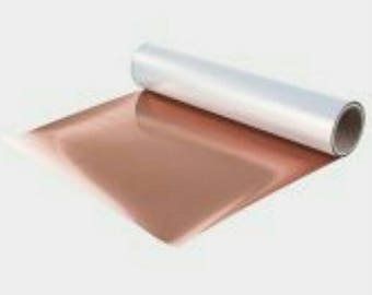 Metallic HEAT TRANSFER stretch vinyl sheets rose gold, silver, gold, red, green, fuschia, and blue available