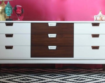 Mid Century Dresser - Lacquered in Glossy White