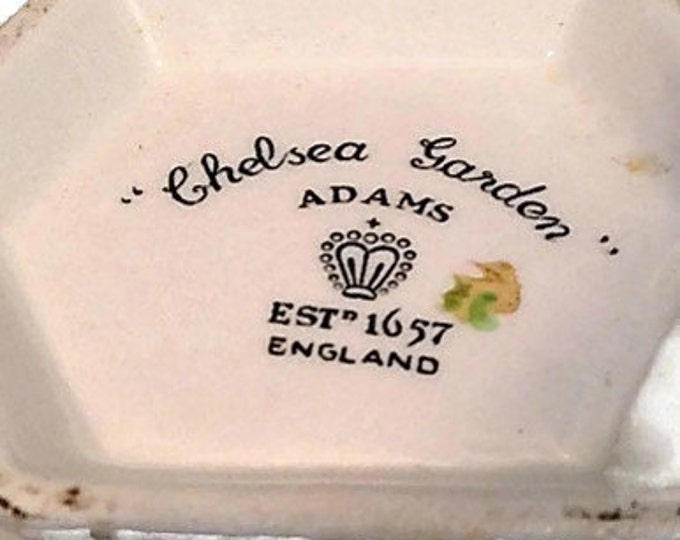 Adams Ironstone Chelsea Garden Creamer and Covered Sugar Floral Made in England,