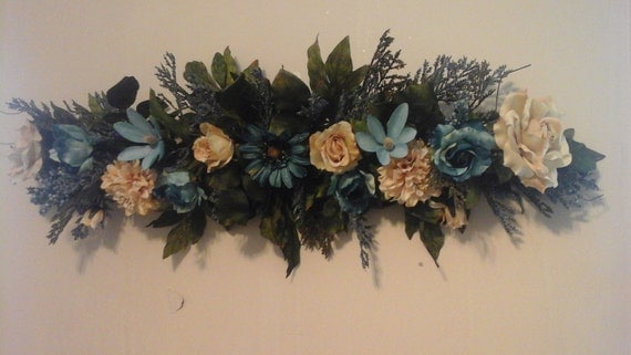 Floral Swag Silk Floral Arrangement by GiftsByWhatABeautifu Floral Swag Silk Floral Arrangement by GiftsByWhatABeautifu on Silk Flower Wall Sconces Arrangements id=97642