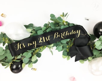 21 Birthday- Finally 21 Sash- Finally Legal Sash- 21st Birthday Sash- 21 Birthday- Finally 21 Legal Sash- Custom Birthday Sash- I'm 21 Sash