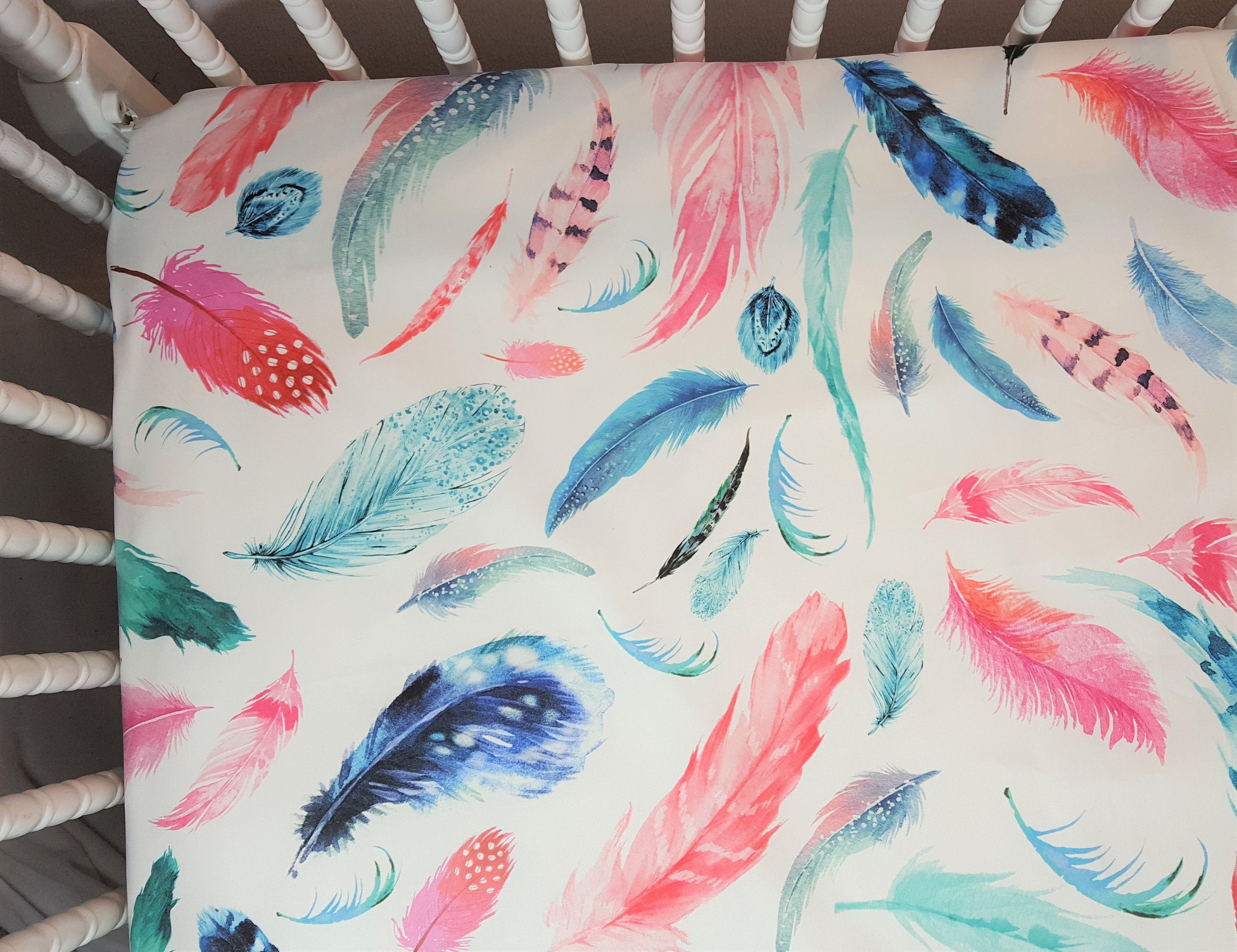 Dream Catcher Baby Bedding Colorful feathers match Dreamcatcher Baby Bedding Feathers Fitted 92 Dream Catcher Baby Bedding Colorful feathers match Dreamcatcher Baby Bedding Feathers Fitted 92
