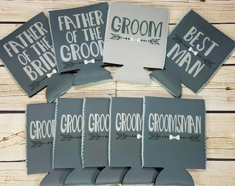 groomsman gift wedding party can coolers / custom wedding party gifts / groomsmen gift idea / usher gifts / best man gifts / groom gift