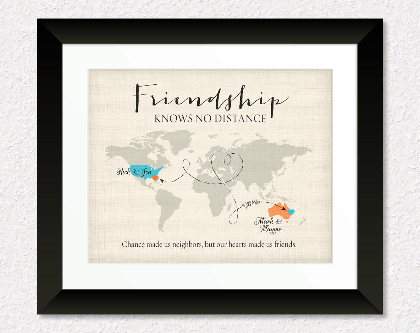 Long Distance Gift for Friends Moving Away Gift for Friends